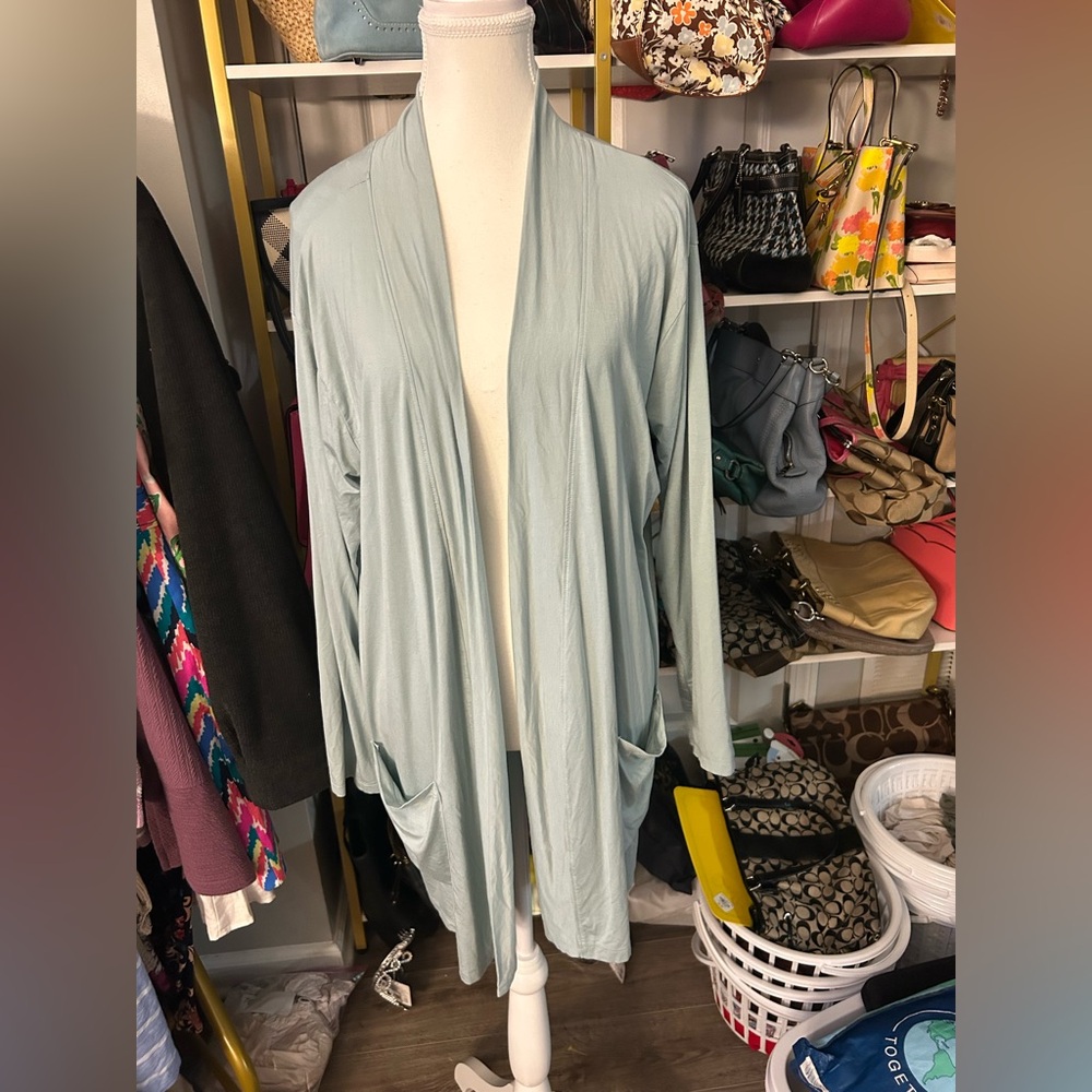State of Day Light Blue Open Front Cardigan — NWOT XL